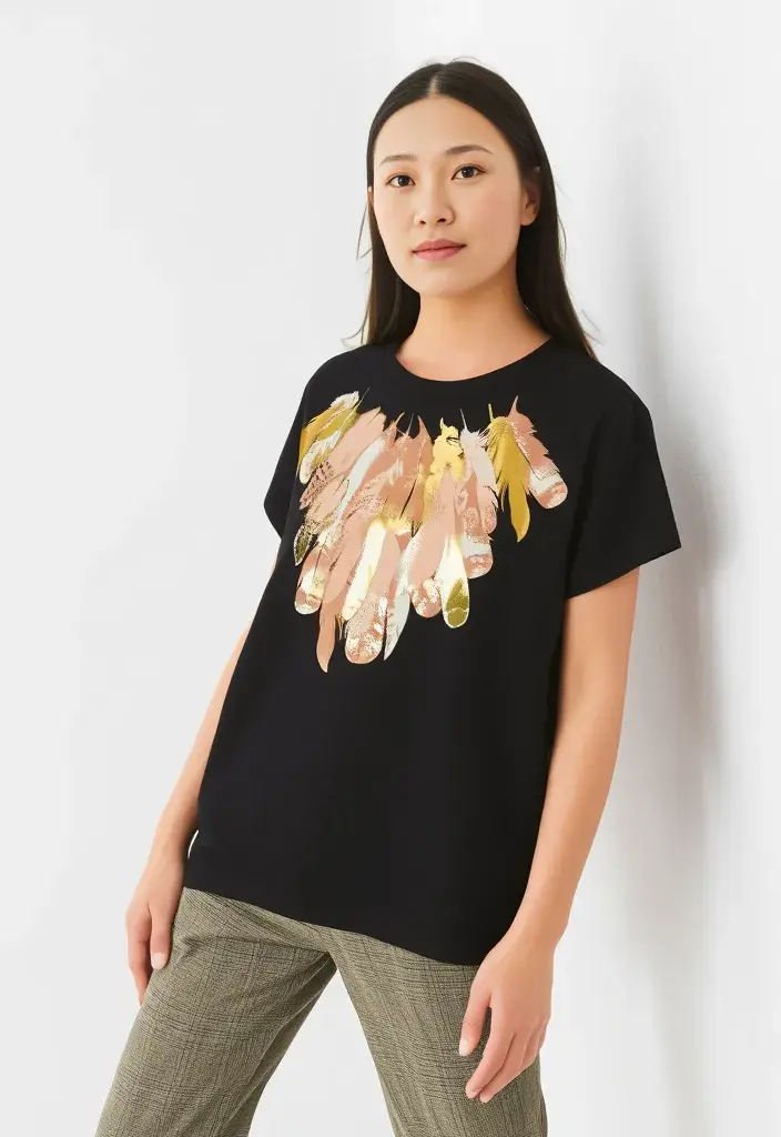 AI-generated fashion model in contemporary style