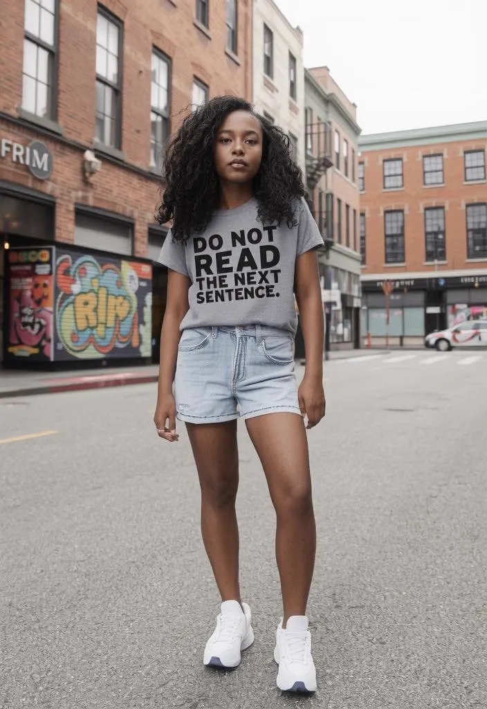 AI-generated female wearing colorful sequin ensemble